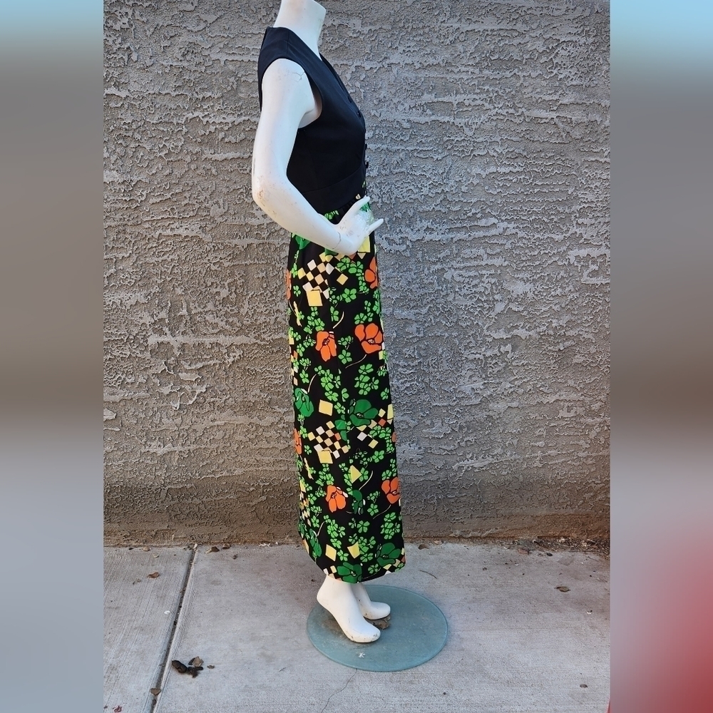 Vintage 1970's Sleeveless Maxi Dress - Picture 5 of 11